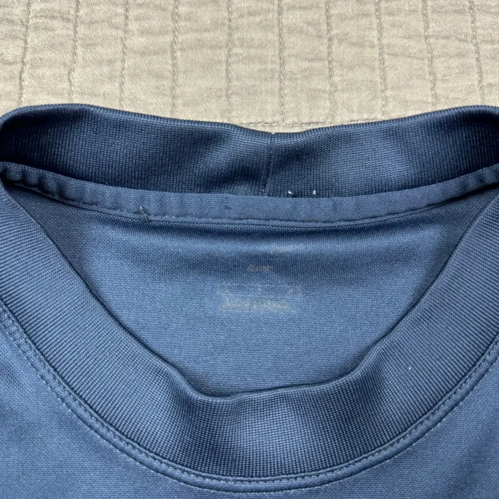 Nike Dri-FIT T Shirt Men Large Navy Blue Short Sleeve Performance Workout Gym